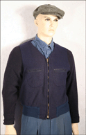 1940s Men's Blue Work Jacket